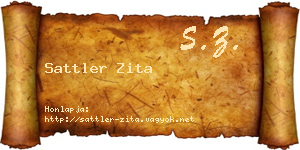 Sattler Zita névjegykártya